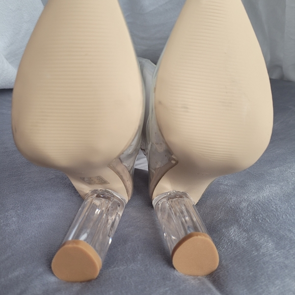 Nasty Gal Cape Robbin Clear Kim K Over the Knee Boots - Picture 7 of 8